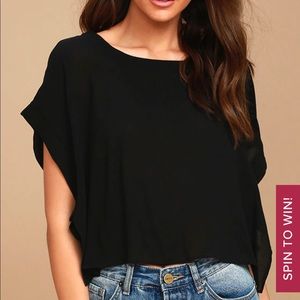 Lulus Daily Grind Black Crop Top